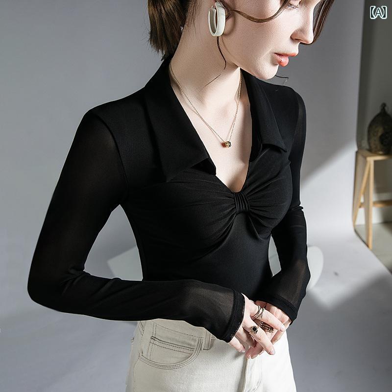 レディース 社交ダンス トップス 春 女性 長袖 メッシュ ラテン トレーニングウェア モダン ダンスウェ..