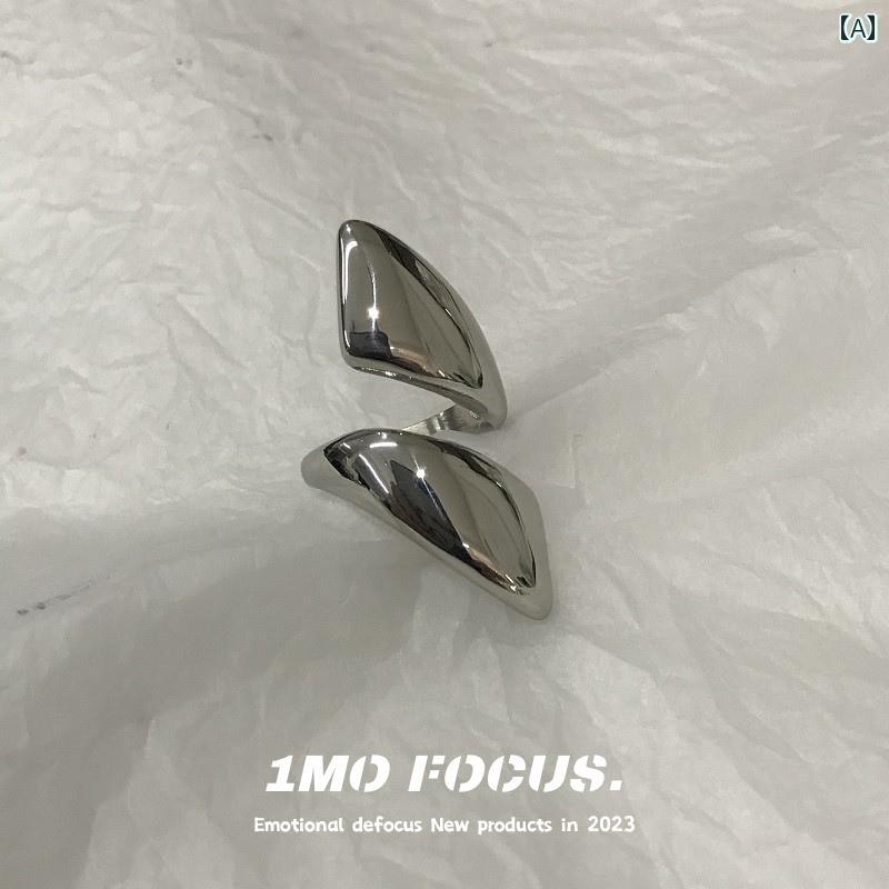 指輪 頑丈 メンズ リング レディース 幾何学 チタン鋼 リング 褪せ くい リングジュエリー