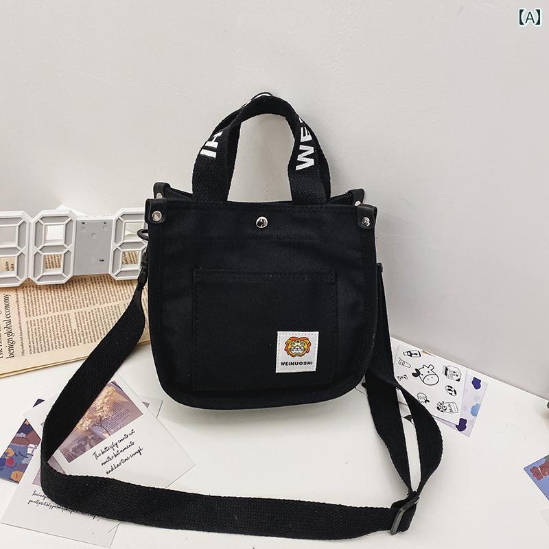 レディース バッグ キャンバス スモールバッグ 韓国 オルチャン ハンドバッグ ショルダー クロス ボディバッグ