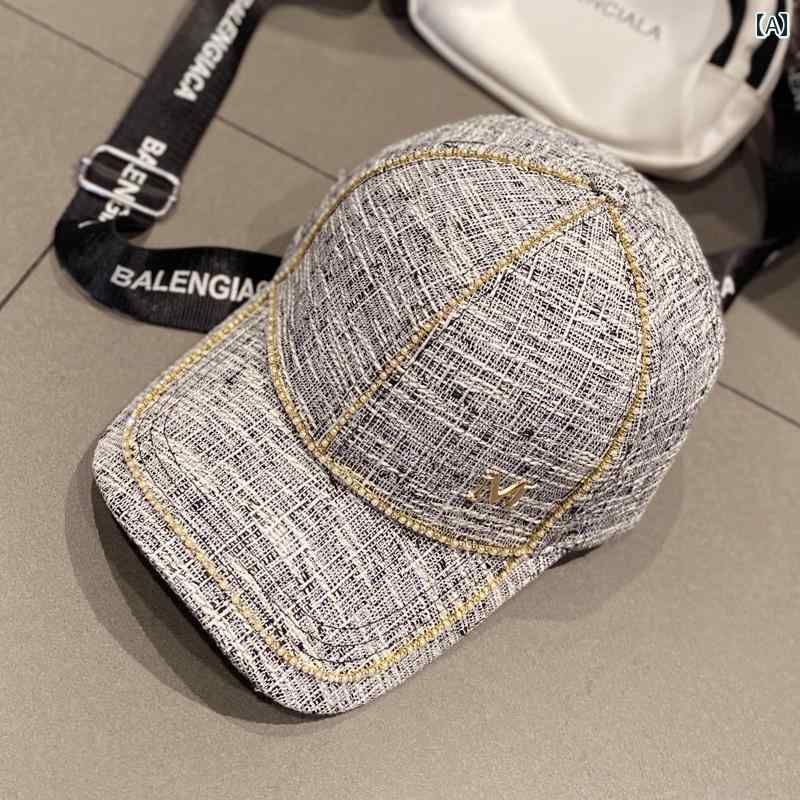 レディース 夏 カジュアル ベースボール キャップ 帽子 韓国 M ラベル 野球帽 ファッション ひさし 春