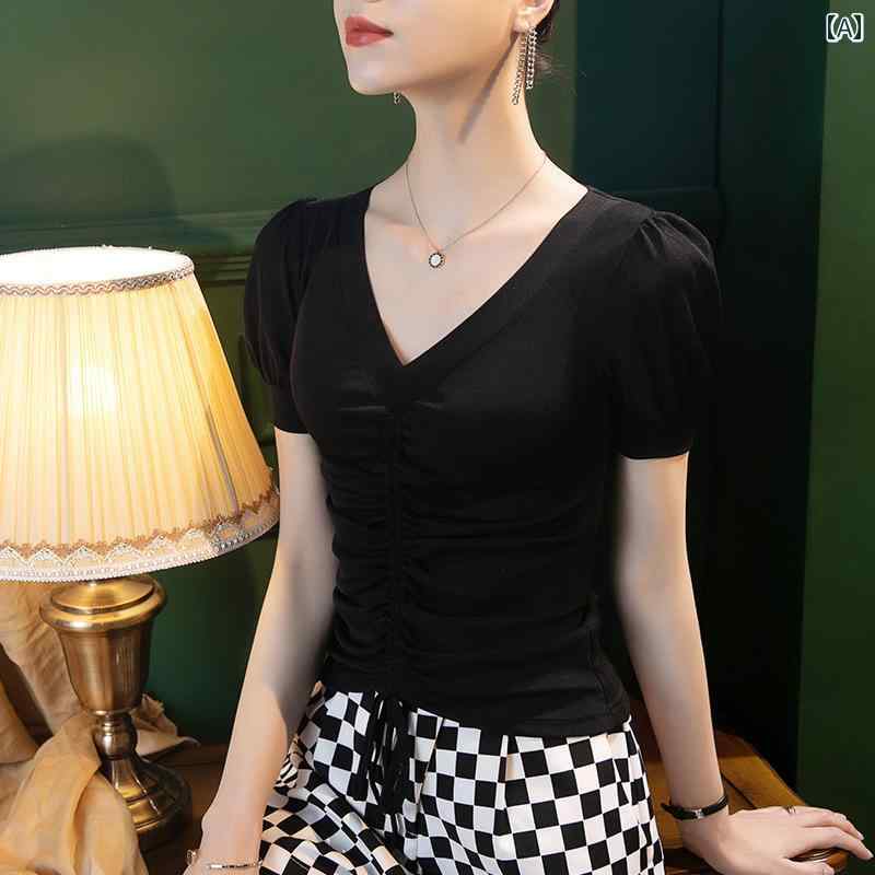 レディース 夏 巾着 ラテン トップス 女性 半袖 メッシュ ダンス 服 ソーシャル モダン 社交 パフォー..