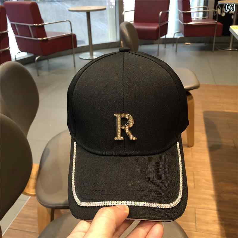 レディース 夏 カジュアル ベースボール キャップ 帽子 春 韓国 野球帽 ファッション レター ラストー..