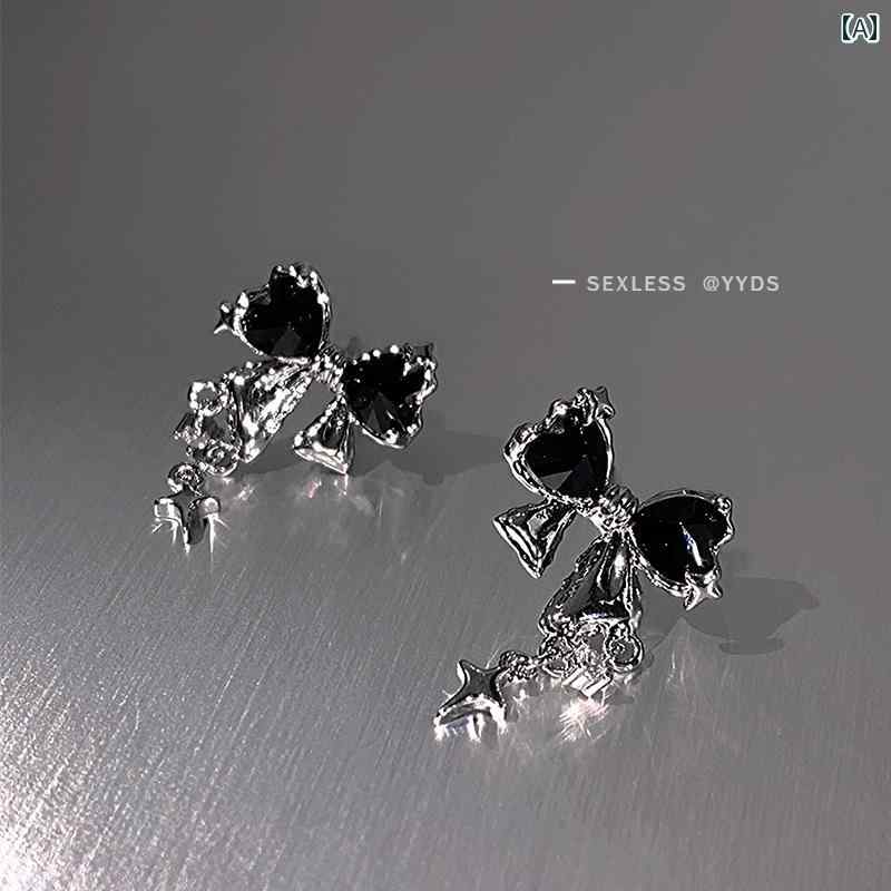ピアス クール ガールズ 女性 星空 リボン イヤリング ハイエンド 甘くて スパイシー