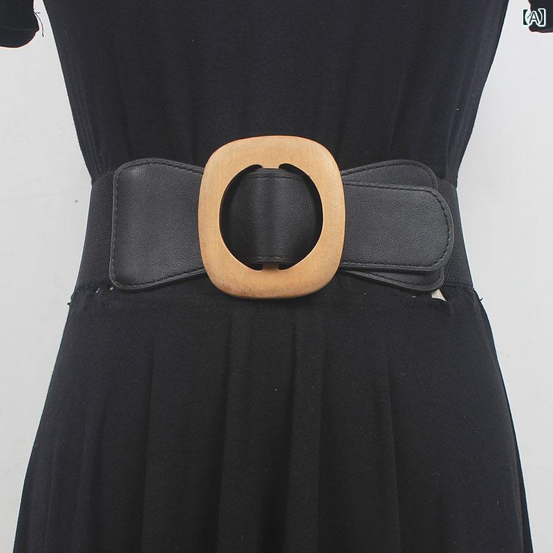 レディース アクセサリー コート ベルト おしゃれ ワイド 白 装飾 ドレス ガードル スカート 弾性 黒 スーツ