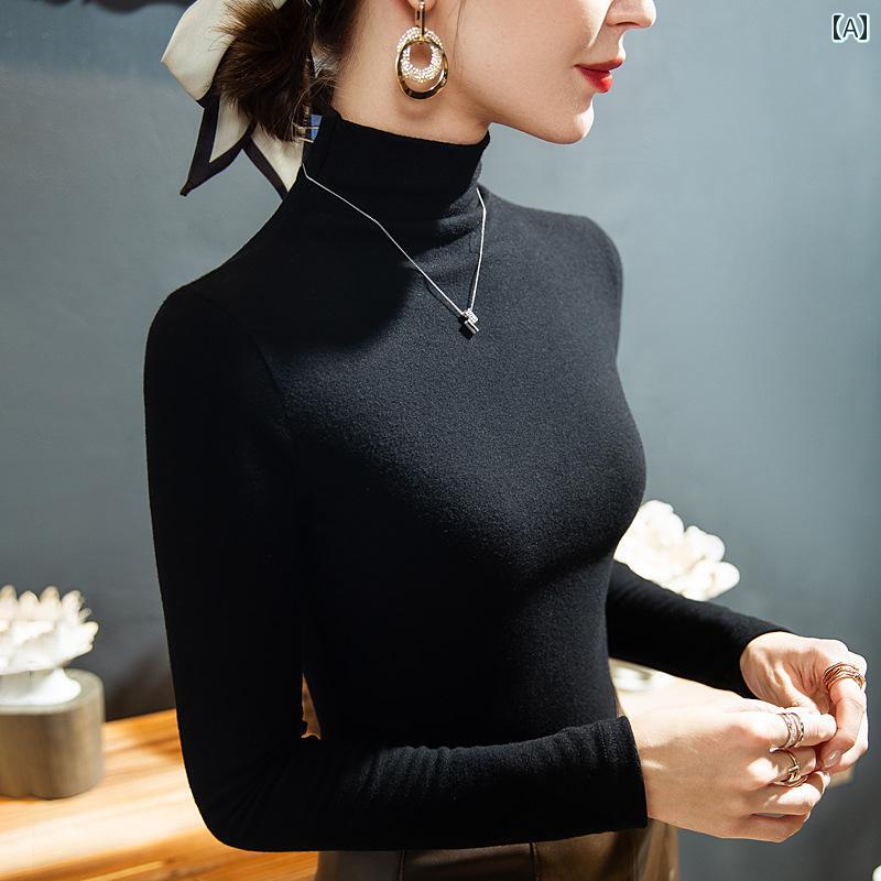 レディース ダンス トップス ドイツ 女性 秋冬 標準 モダン 社交 ハイネック 長袖 両面 ベルベット ラテン 練習 服