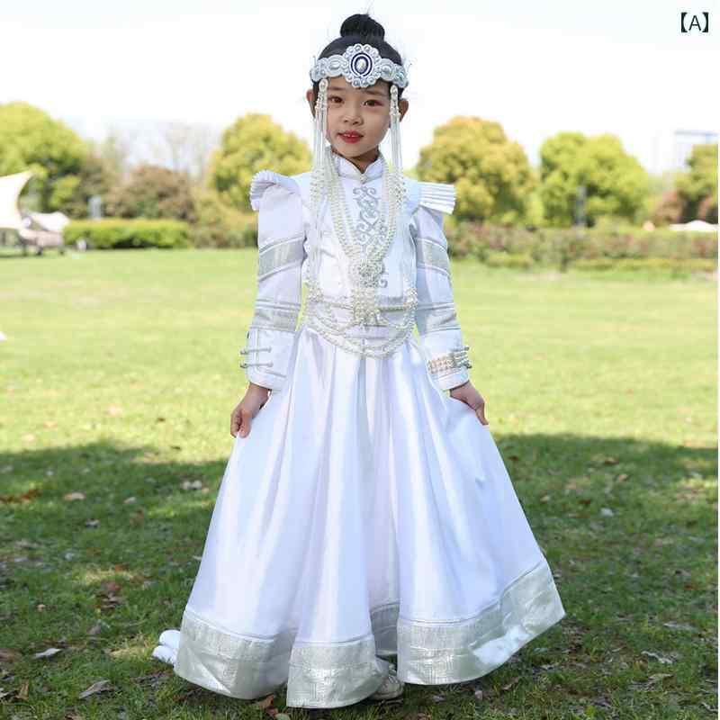 子供 ガールズ モンゴル ローブ ハイエンド プライベート パーティー 誕生日 写真撮影 ドレス プリンセス