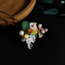 アクセサリー ヘア 髪飾り かわいい エスニック 小さい フレッシュ フェアリー クリスタル 花 ヘアピン サイド フォーク