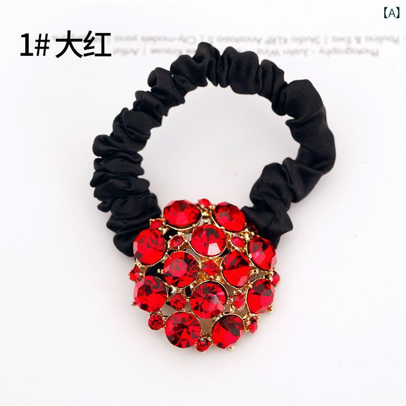 ラインストーン アクセサリー ヘア 髪留め バンド 太め ゴム ポニーテール ハート型 カチューシャ 韓国..