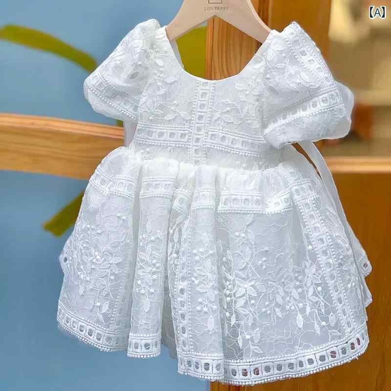 女の子 子供 ドレス 小さい ガールズ プリンセス デイリー ウェディングドレス フラワーガール パフォーマンス 赤ちゃん 最初 誕生日