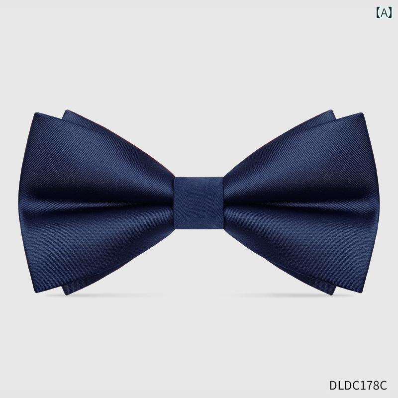 メンズ 蝶 ネクタイ おしゃれ ボウタイ 高級感 バーガンディ 結婚式 スーツ フォーマル ビジネス シャツ 新郎 付添人 パフォーマンス ダブル ボウ