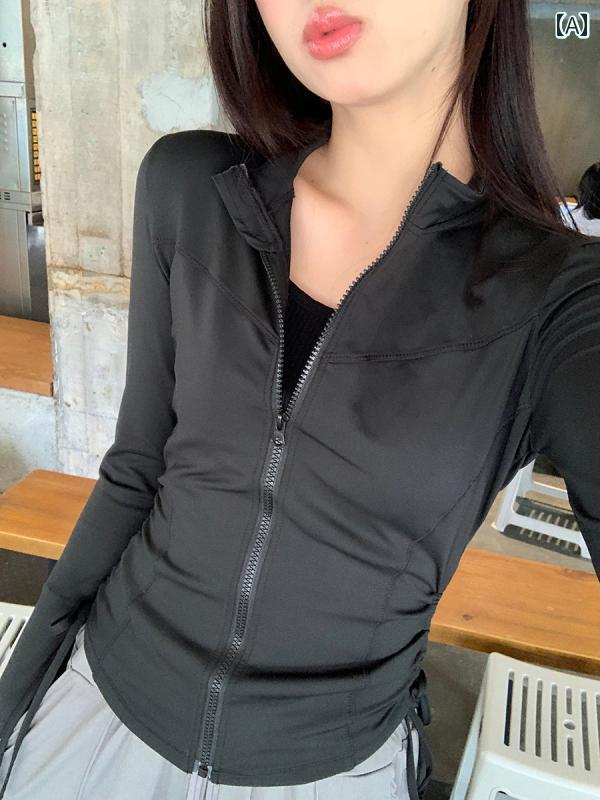 レディース 夏 用 日焼け防止 ジャケット 紫外線 防止 ハーフ ハイネック スリム 薄手 長袖 シャツ