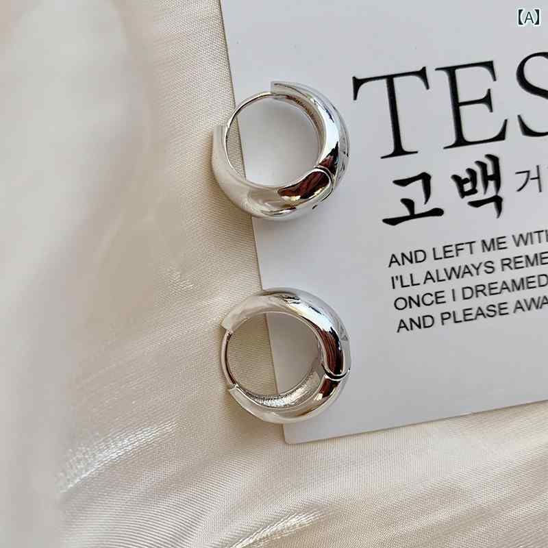 レディース アクセサリー ピアス かわいい イヤリング 韓国 レトロ クール メタル サークル 小さい 女性用