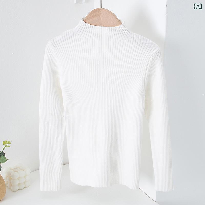 秋冬 セーター プラス フリースセーター タートルネック ラウンドネック 高弾性 カラー トップ