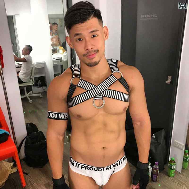 メンズ パンツ 大人 サスペンダー ワンピース 下着 オール イン ワン 男前 胸 ストラップ トップス