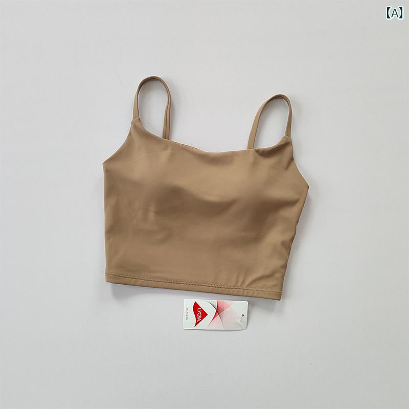 レディース 夏 フィットネス ブラ 小さい キャミソール ワンピース 固定 プッシュアップ スポーツブラ チューブ トップ 美 背中 トレーニング ブラジャー