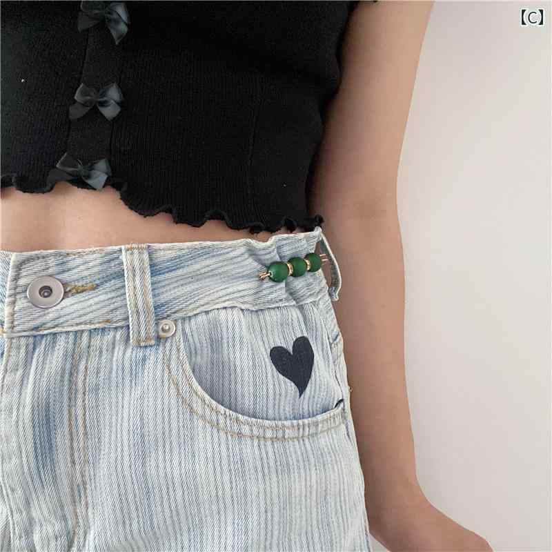 ウエスト 調整 ピン ウエストバックル 調節 マジック サマー スカート サイズ 固定 ジーンズ ベルト 女性 露出 防止