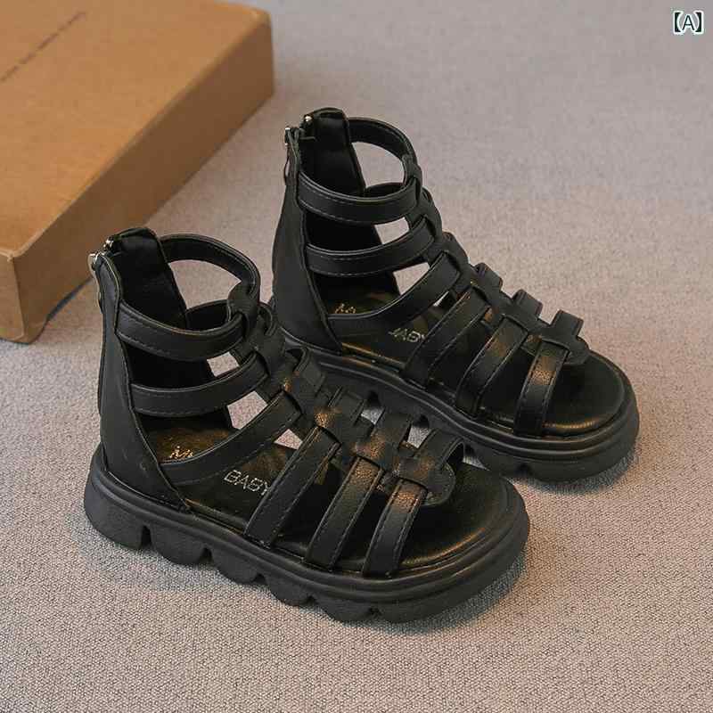 夏 ガールズ ローマ サンダル 子供 靴 リトル プリンセス シューズ ソフト ソール 中型 大型 抗 スリップ