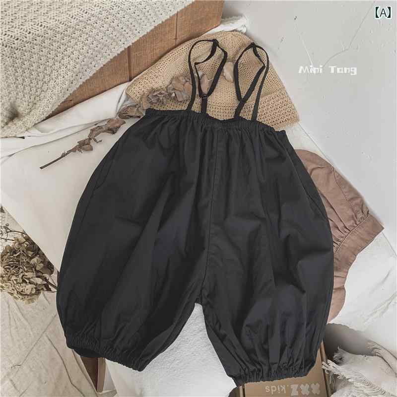 夏 ブルマ パンツ 子供服 おしゃれ スタイリッシュ 子供用 かわいい サスペンダー 男女兼用 ベビー ワンピース 服