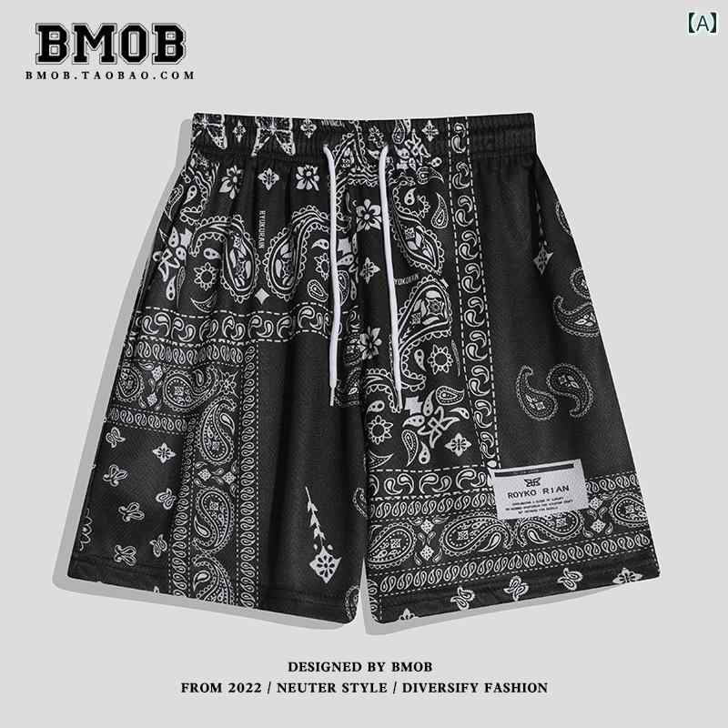 レディース パンツ サマー ストリート バスパン ハーフ バスケットボール アメリカン スポーツ カシュー ショーツ 男女兼用 ヒップ ホップ ランニング トレーニング フィットネス 速乾