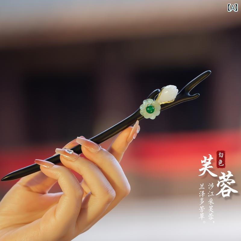 レディース アクセサリー かんざし おしゃれ ヘア 髪留め ハイビスカス サンダルウッド ヘアピン レト..