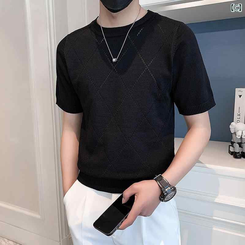 メンズ ニット 半袖 おしゃれ T シャツ ト...の紹介画像3