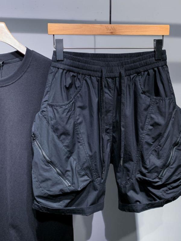 メンズ カジュアル 夏 パンツ ハーフ スポーツ トレーニング シンプル 機能性 ワーク ショーツ 男性用 膝上 ミドル