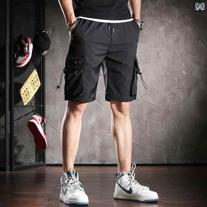 Cargo Shorts - メンズ カジュアル パンツ ハーフ サマー カーゴ ショーツ 五分丈 イン ストレート アウター 薄手 ミディアム