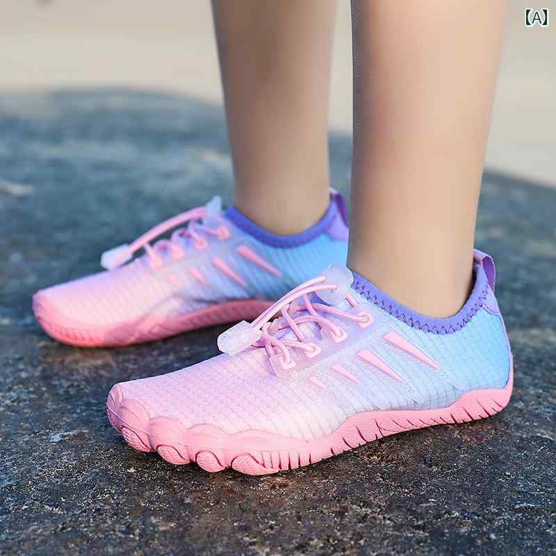 夏 子供 ビーチ シューズ 女の子 リバート レーシングシューズ 速乾 水陸両用 ダイビング ウェーディン..