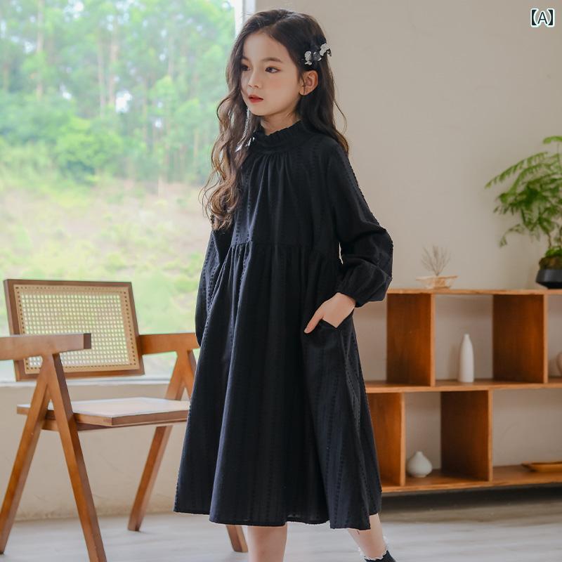 Other - 女の子 ガールズ用 ワンピース 大きい 子供用 秋 子供服 ゆったり 長袖 a ライン スカート 森