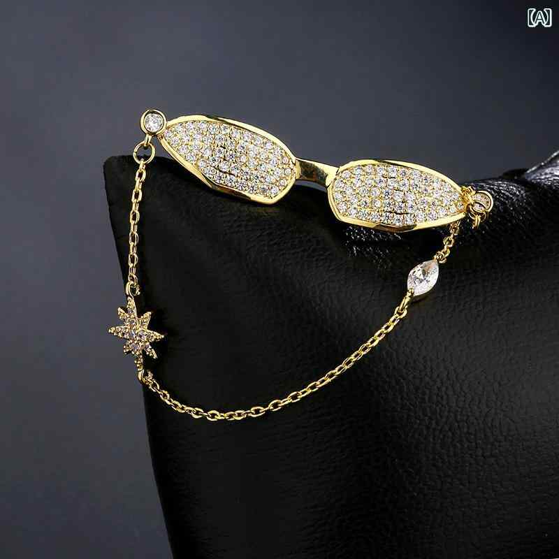 レディース タッセル ブローチ おしゃれ スーツ ピン 装飾 贅沢 個性 サングラス ジャケット カーディガン コサージュ ファッション