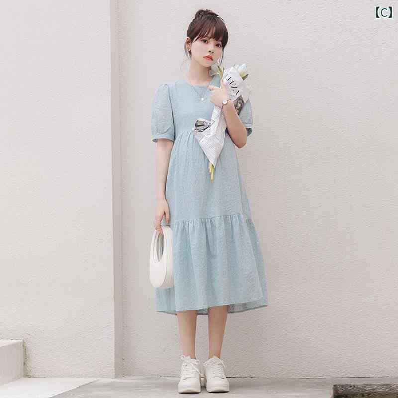 夏 マタニティ サマー ドレス 薄手 フェアリー ハイエンド 大きいサイズ 女性用 ス...