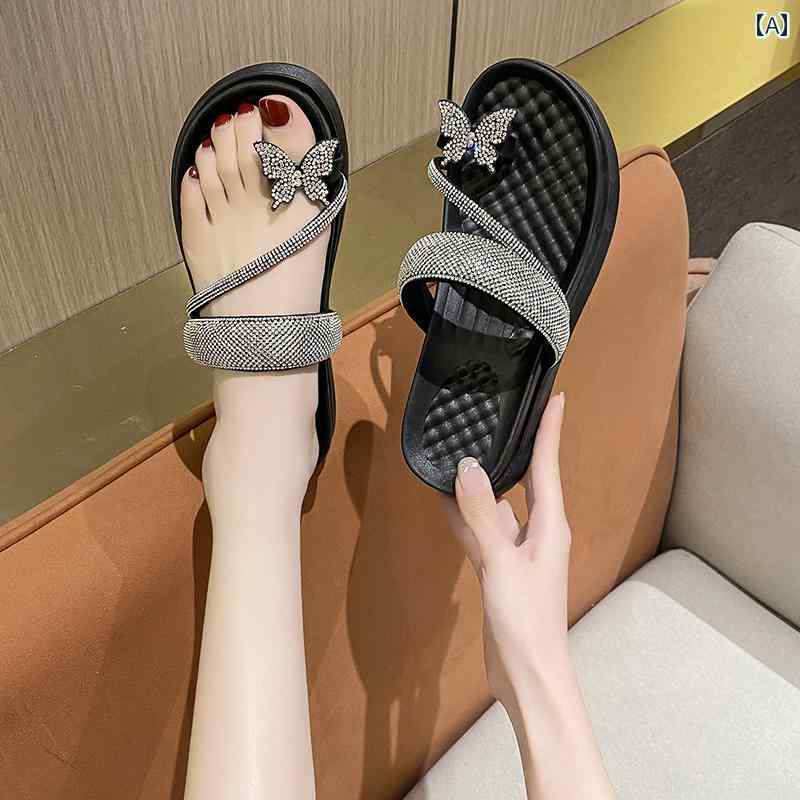 レディース 夏 サンダル 厚底 ラトーン ハイエンド フェアリー スカート フリップフロップ バタフライ