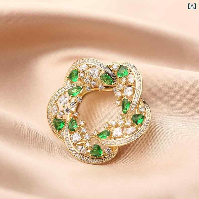 アクセサリー スカーフ バックル おしゃれ エレガント グリーン スタイリッシュ ハイエンド サマー シ..