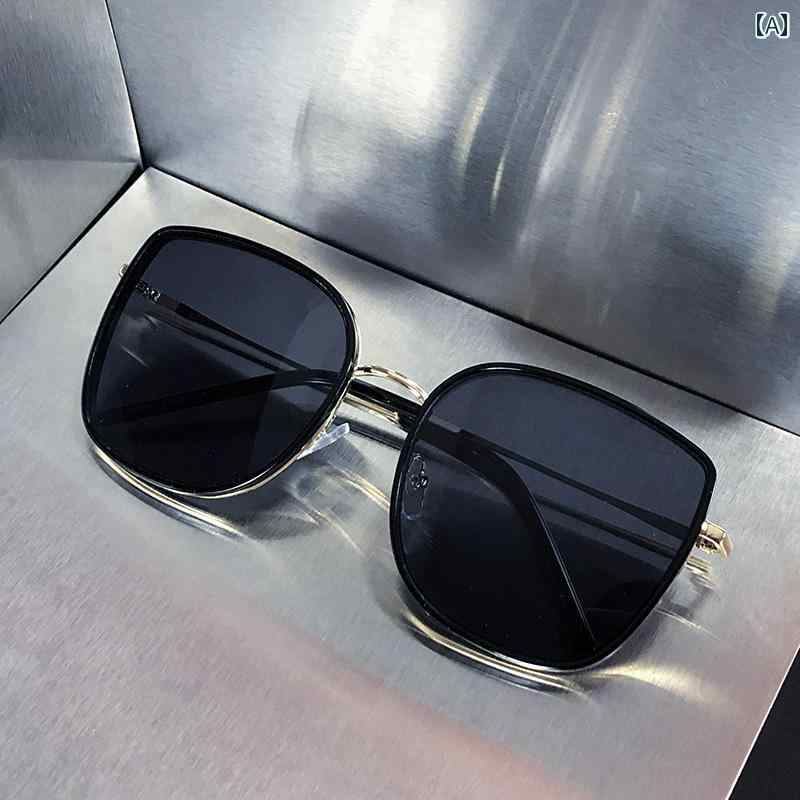 レディース サングラス おしゃれ 韓国 レトロ 白 ラージ フレーム スリム ストリート 写真撮影 ファッション 抗 UV