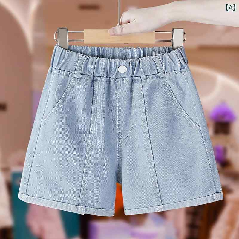 パンツ 子供服 ガールズ サマー 小さい パッチワーク ショート カール デニムショート