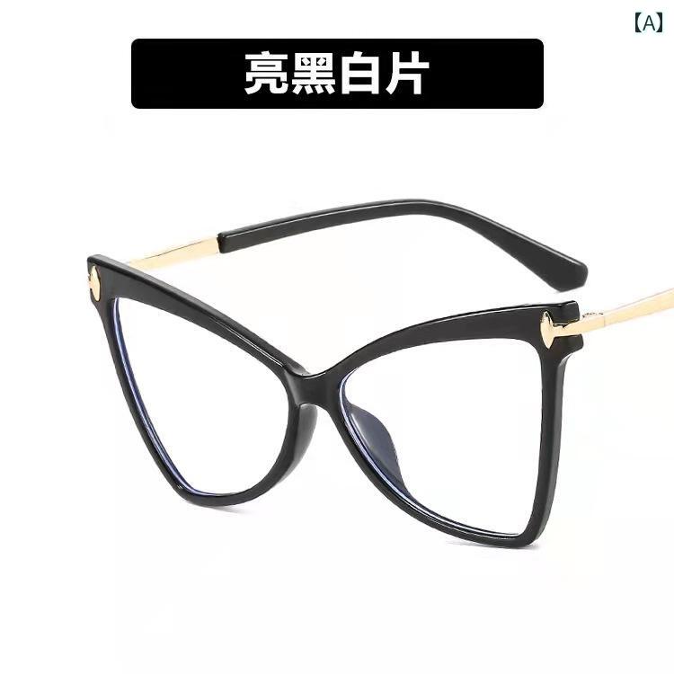 Sunglasses - レディース メンズ サングラス おしゃれ アメリカ 個性 キャットアイ 三角形 ヒョウ 柄 フラット ミラー 韓国 レトロ ファッション ストリート メガネ ヒップ ホップ