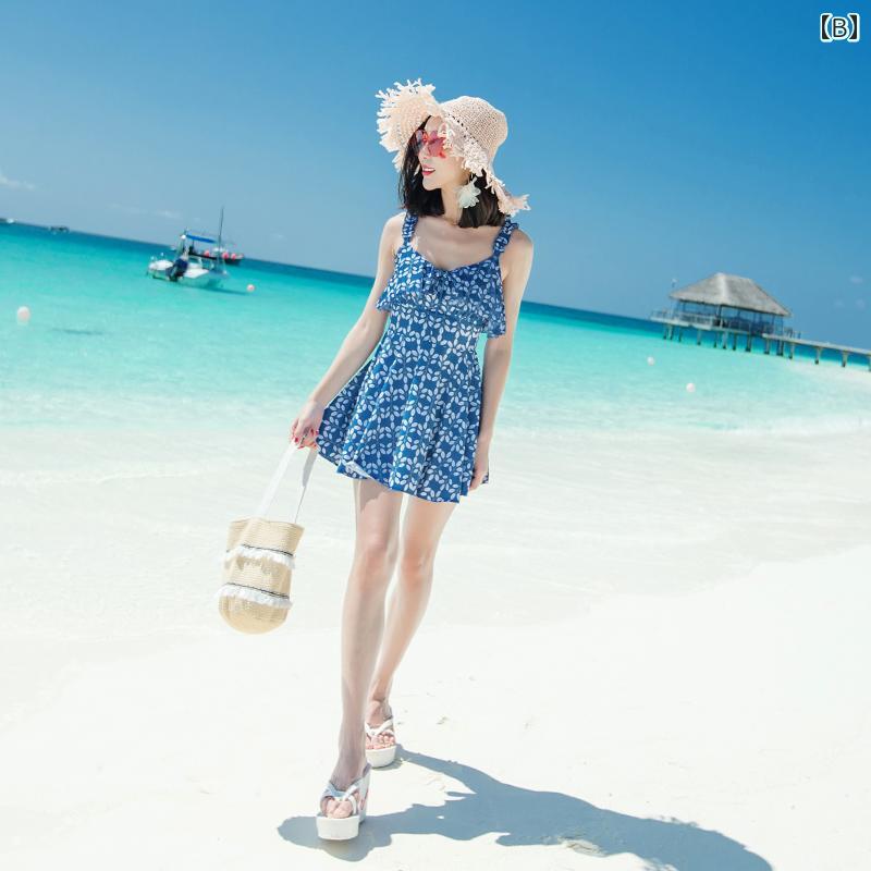 レディース 夏 水着 おしゃれ かわいい ビーチ リゾート プール 学生 カレッジ 大人女性 セパレート ワイヤー ギャザー スリム 見せ お腹 カバー バスト スカート 休暇 2