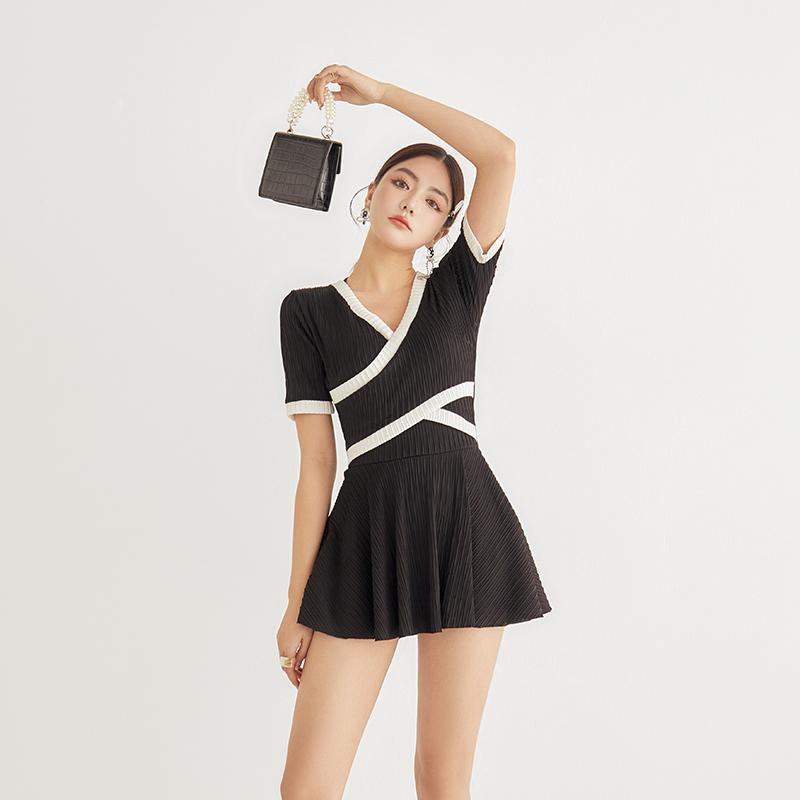 レディース ワンピース 水着 かわいい スカート風 スイムウェア サマー レジャー プール リゾート 海水..