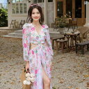 カップル 水着 ペアルック 新婚 旅行 ハネムーン ビーチ リゾート お揃い リンクコーデ 女性 休暇 婚 結婚式 写真 エレガント ロング スカート ファッション ハイエンド 長袖 花柄 小さい フレッシュ