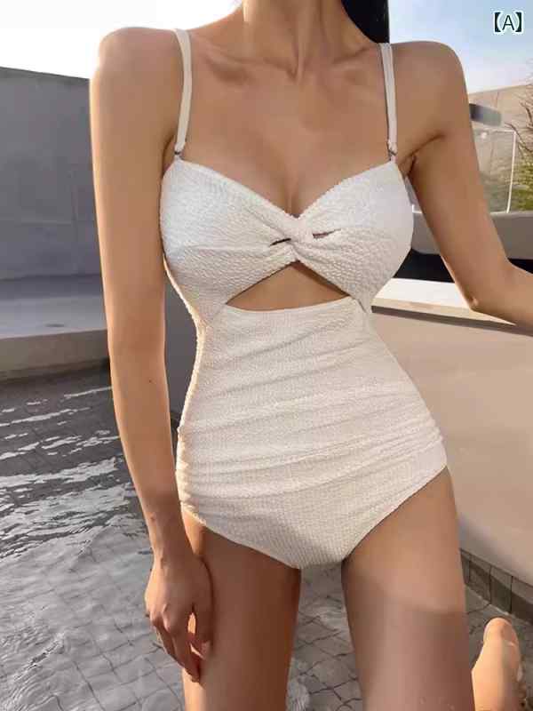 レディース 夏 水着 おしゃれ リゾート プール ビーチ 女性 魅惑的 ビキニ 小胸 プッシュアップ ハイウエスト プリーツ お腹 カバー スリム 見せ ワンピース 温泉 海水浴