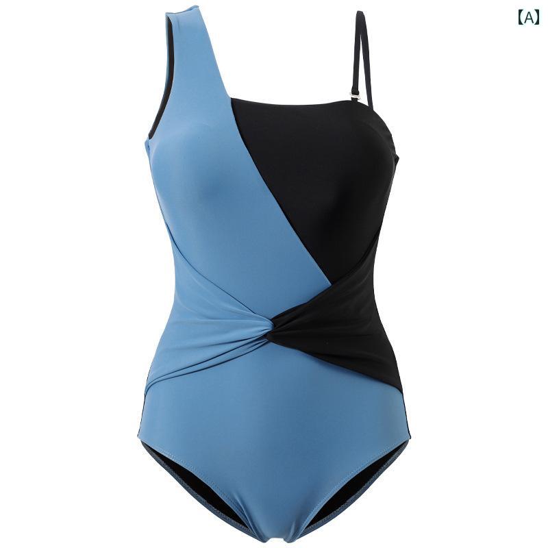 レディース 夏 水着 おしゃれ リゾート プール ビーチ カラー ブロック ワンピース 三角 ビキニ セクシ..