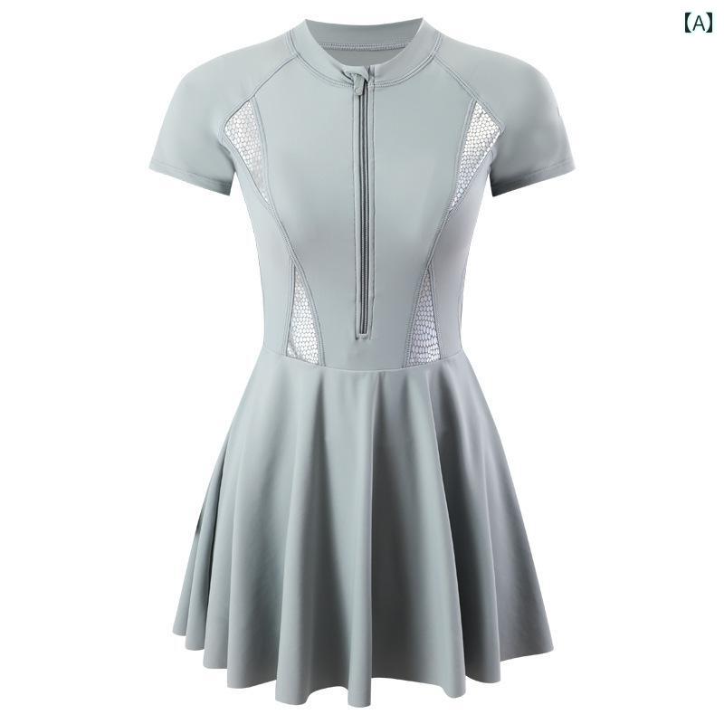 レディース 夏 水着 体型カバー おしゃれ かわいい ビーチ プール リゾート レジャー 半袖 ワンピース 大きいサイズ 少女 温泉 旅行