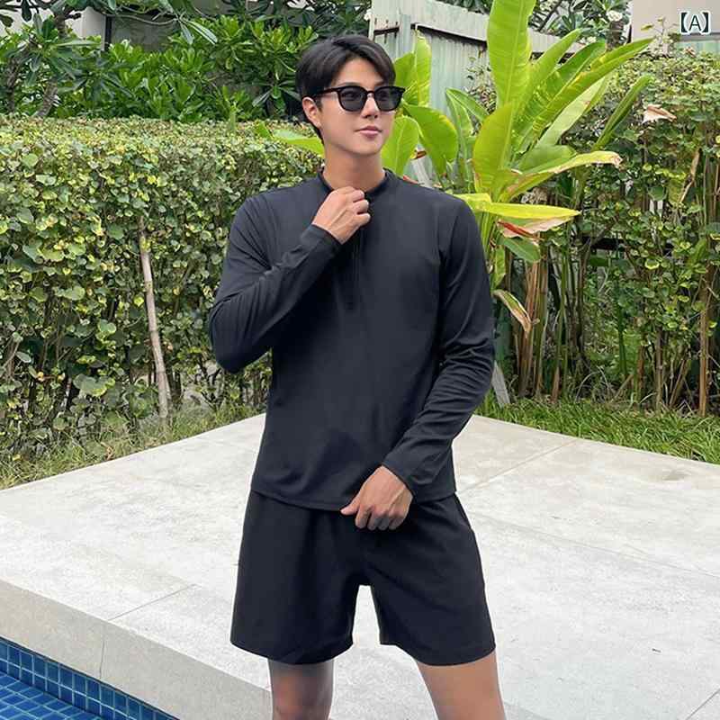 レディース メンズ 夏 スポーツ 水着 ウェットスーツ サーフィン ラッシュガード ダイビング リゾート マリンレジャー カップル ツーピース セット 女性 長袖 スプリット フィンガー サーフ