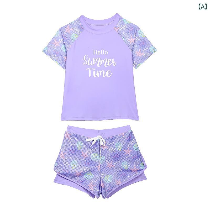 夏 水着 キッズ リゾート プール ビーチ 水泳 水遊び 子供用 スイムウェア 女の子 スプリット スポーツ 大きい 学生