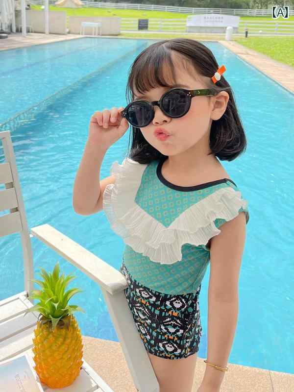 夏 水着 キッズ リゾート プール ビーチ 水泳 水遊び 子供用 スイムウェア 女の子 幼児 プリンセス ワンピース 菌側 小中 サイズ ベビー