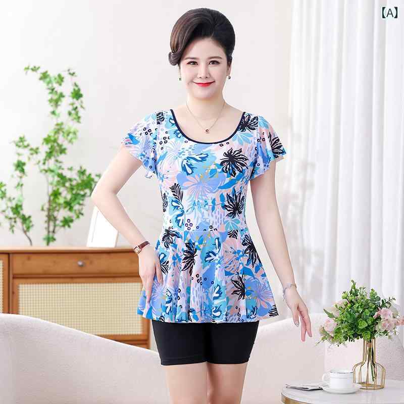 レディース 夏 お母さん 水着 体型カバー おしゃれ ミセス 速乾 大きいサイズ 美白 分割 お腹 カバー 着痩せ ママ 温泉 リゾート プール ビーチ 海水浴