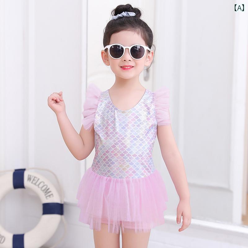 夏 水着 キッズ リゾート プール ビーチ 水泳 水遊び 子供用 スイムウェア 女の子 ワンピース ベビー 幼児 マーメイド プリンセス 園児 小学生