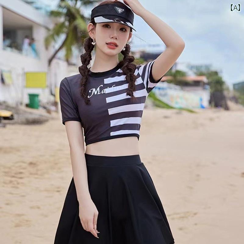 レディース 夏 水着 スポーツ フィットネス ウェア サマーレジャー トレーニング マリンスポーツ 女性 セパレート ツーピース セット 保守的 スリム 見せ お腹 カバー 大きめ サイズ 学生
