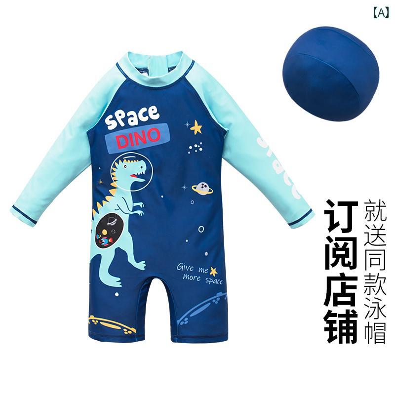 Other - 夏 水着 キッズ 男子 プール ビーチ 海水浴 スイミング ウェア 水遊び 子供 長袖 速乾 傷 防止 ベビー 恐竜 かわいい ワンピース