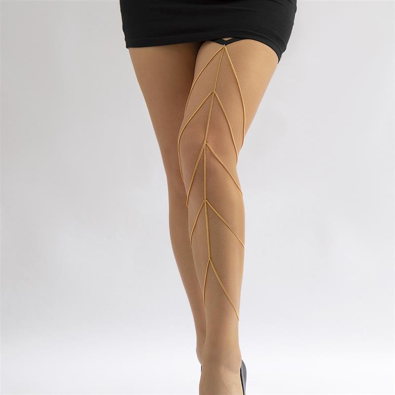 レディース 夏 タッセル チェーン レッグ ガーター 水着アクセ クラブ アクセ アメリカ 太もも ジュエ..